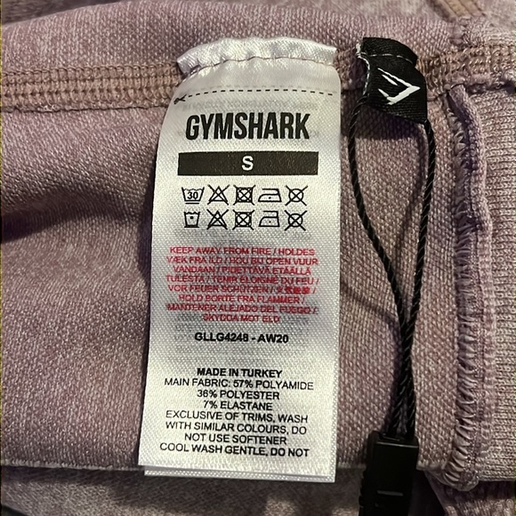 Gymshark Flex High Waisted Leggings - Mallow Purple Marl / Pebble Grey Size S - Picture 8 of 8